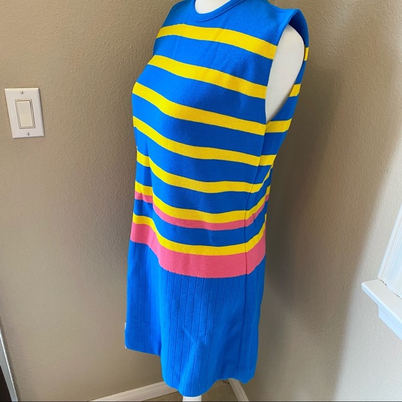 Vintage | 1970s Mini Bold Stripe Shift Dress - Picture 3 of 5